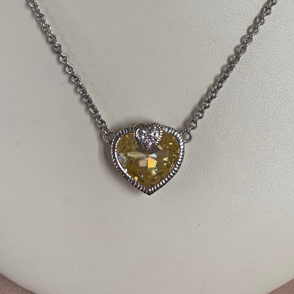 NEW JUDITH RIPKA SS/18K CANARY YELLOW NECKLACE